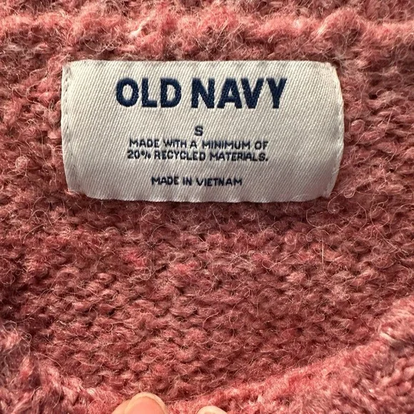 Old Navy Sweater Women Small Pink Fuzzy Basic Crew Neck Long Sleeve Cozy - Picture 2 of 7